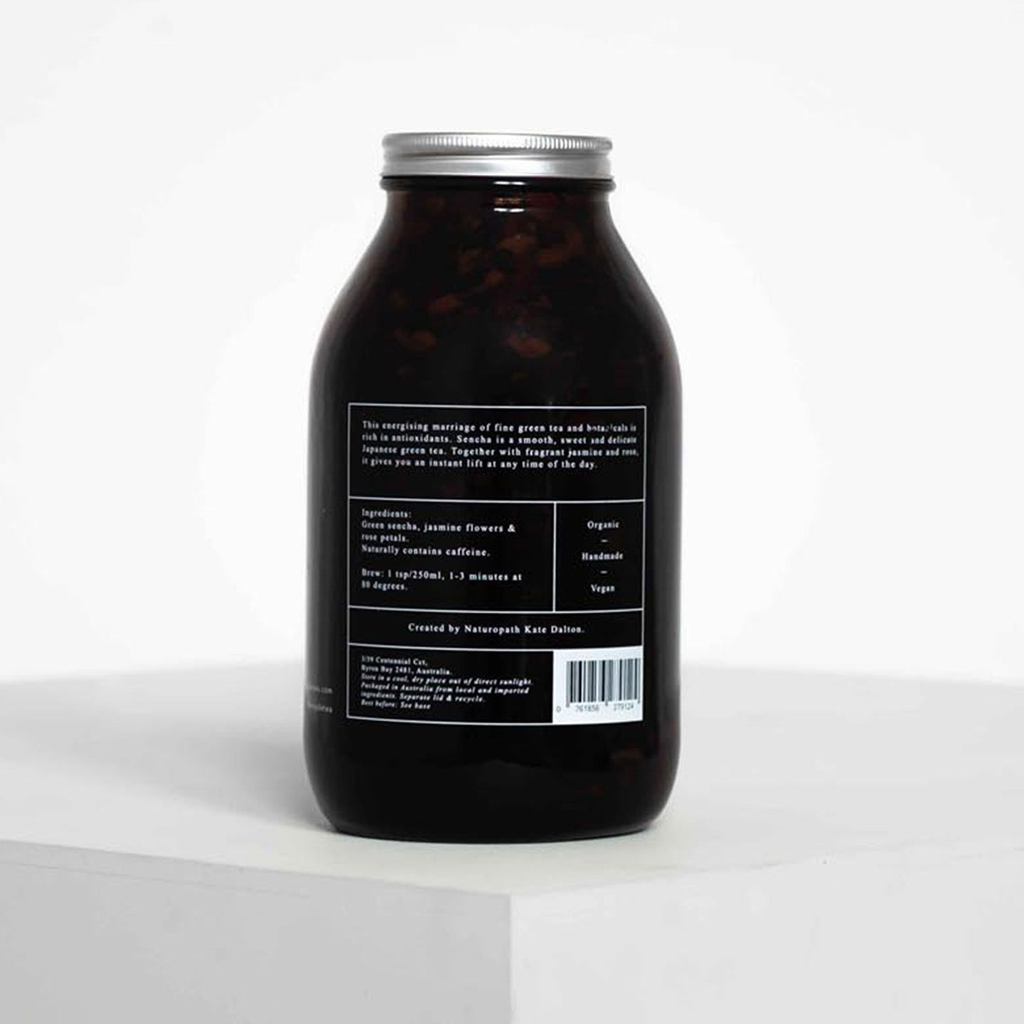 Mayde Tea 120 Serve Amber Jar Green Sencha Jasmine & Rose